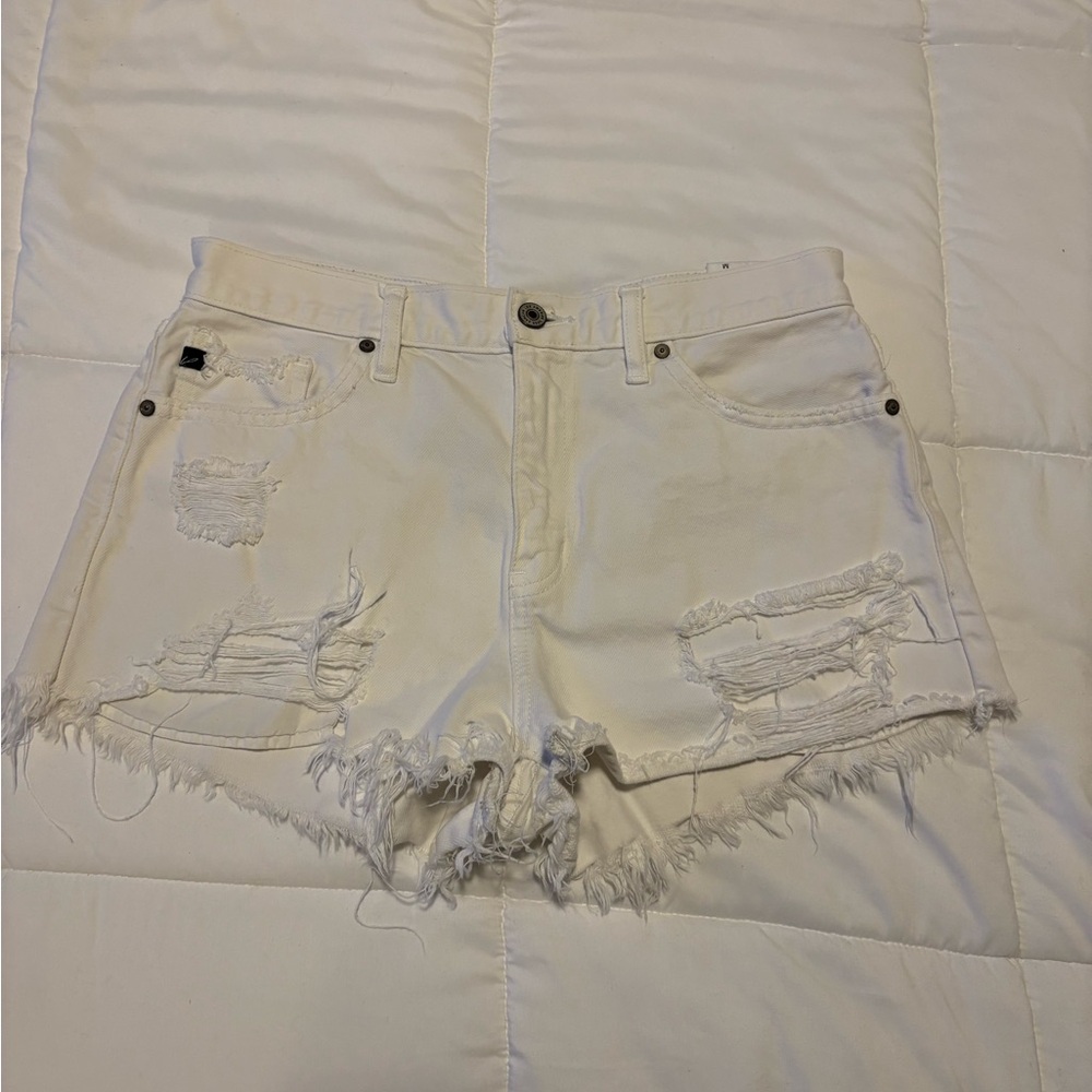 White Jean Shorts
